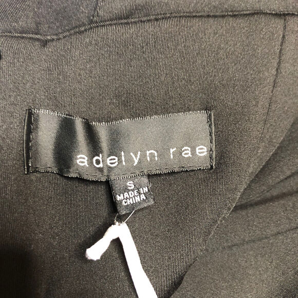 Adelyn Rae Women's Black Nicole One Shoulder Trumpet Knee Length Dress Sz S - Picture 8 of 14